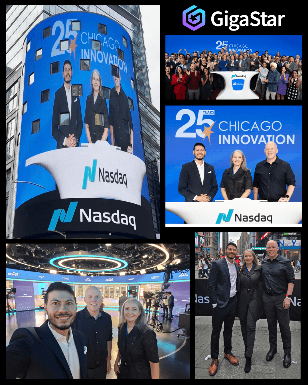 GigaStar Team Members at the NASDAQ