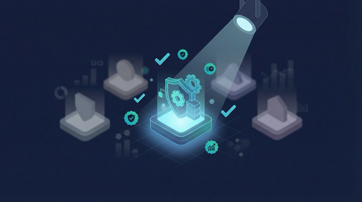 Spotlight on a distinctive platform icon with competing platform silhouettes in the background